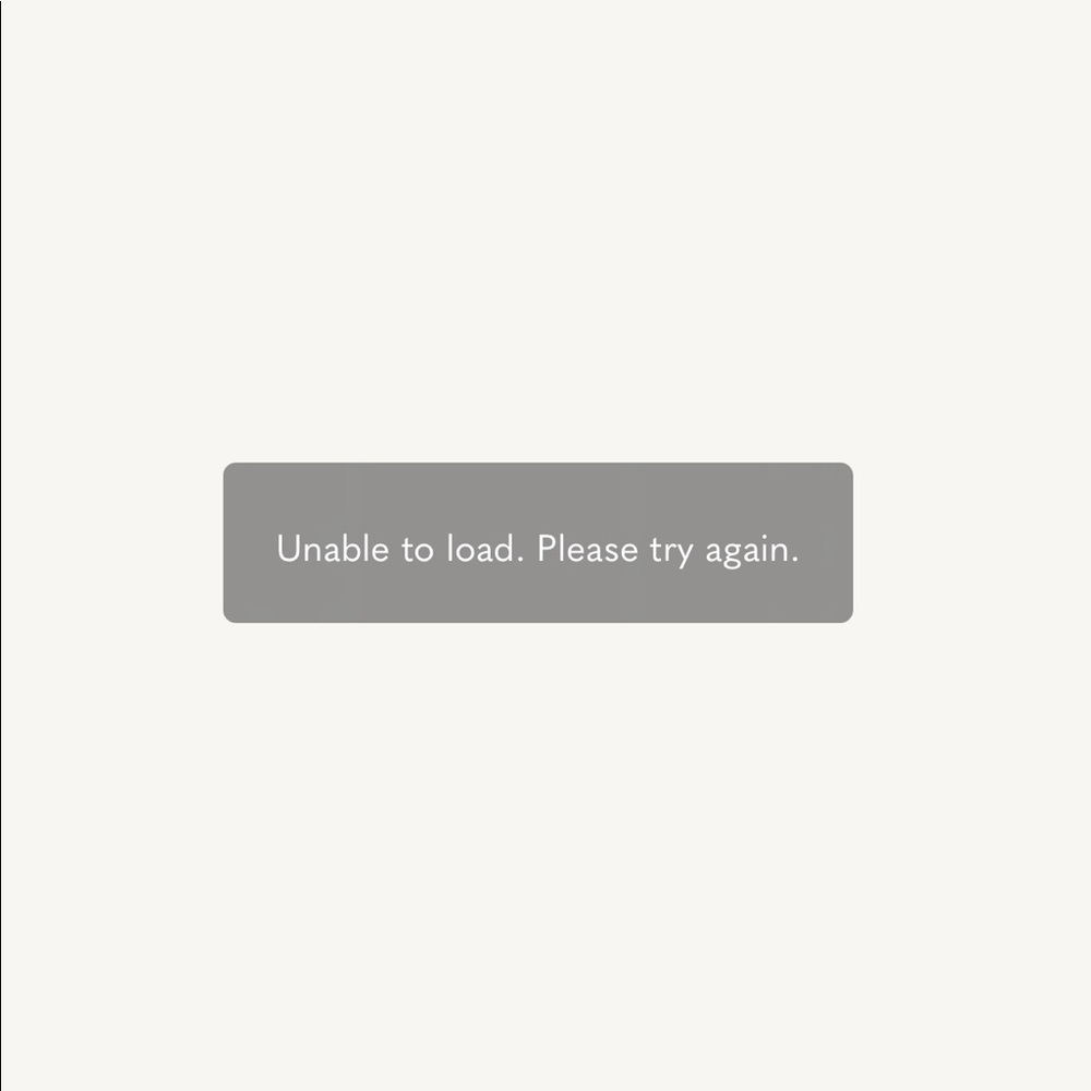 Unable to load